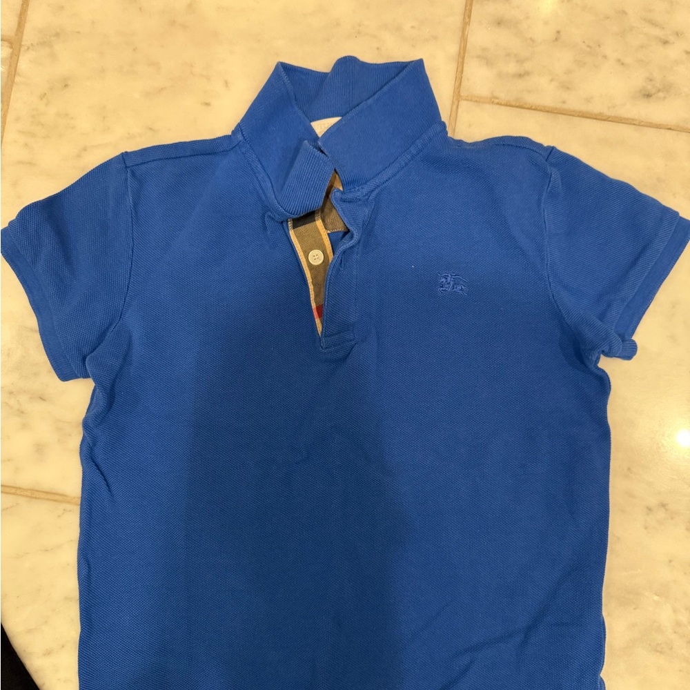Burberry Kids Royal Blue Polo Shirt